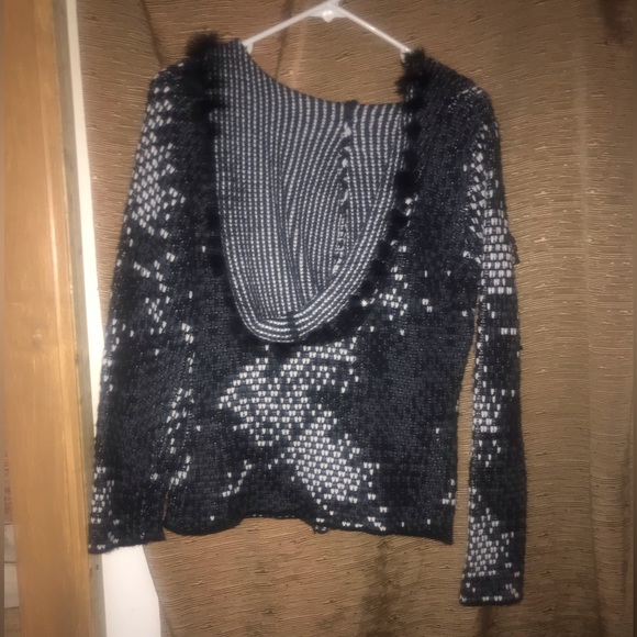 Black & grey zip up soft hoodie size small - Picture 2 of 6